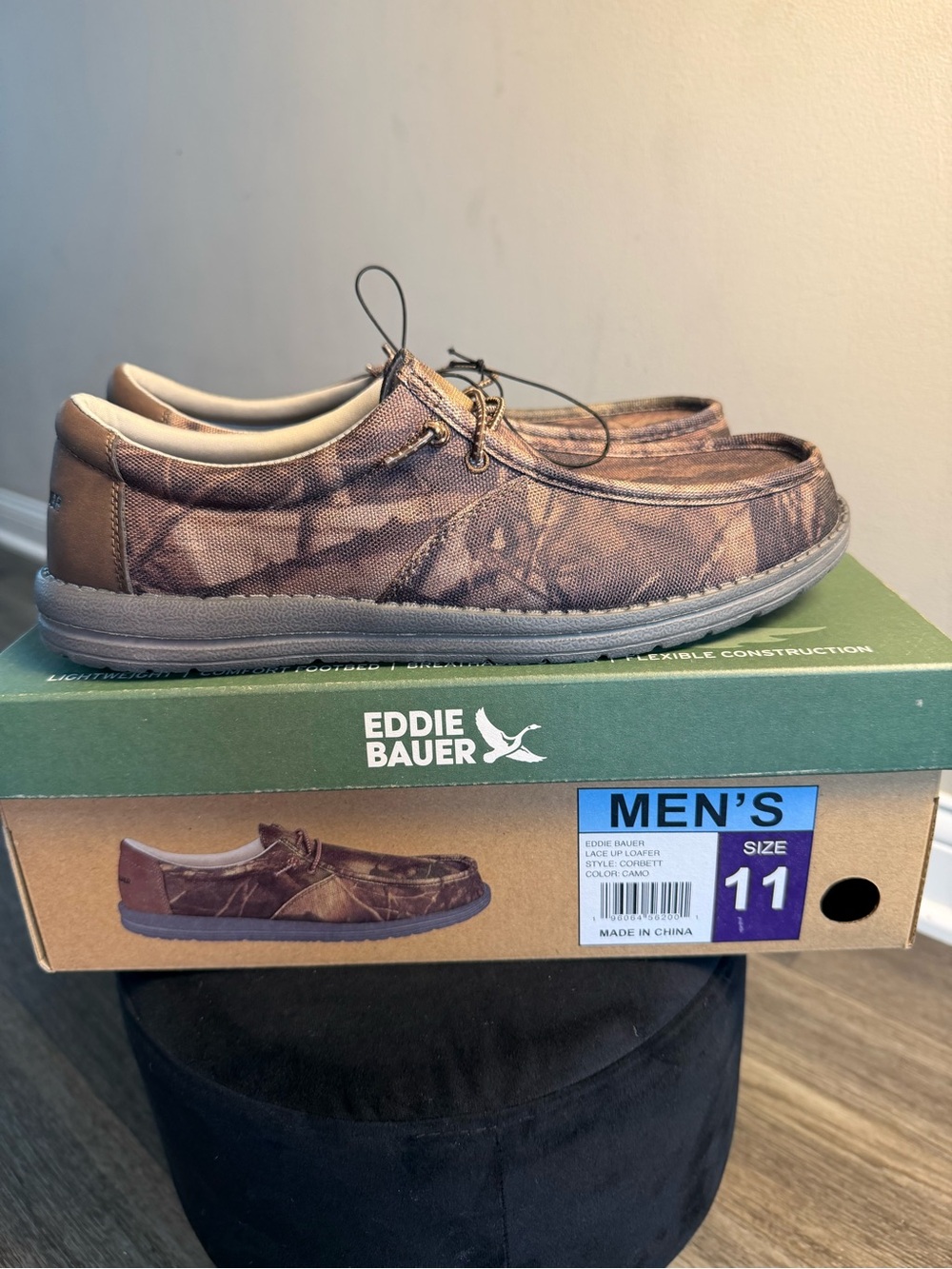 Eddie Bauer Brown Camouflage Moccasin Slip-On Loafers